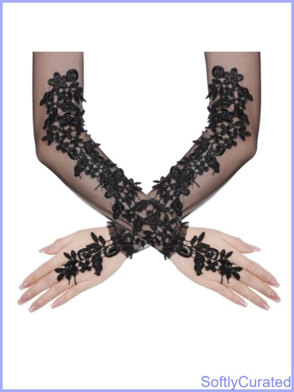 Fingerless Lace Gloves Elegant Costume Party Accessory